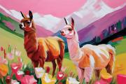 Pink alpakas art#5