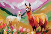 Pink alpakas art#8