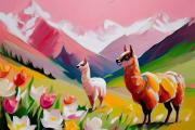 Pink alpakas art#16