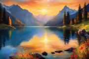 Swiss Italien landscapes art#6