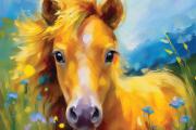 Girl with pony art#2