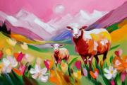 Pink sheeps art#10