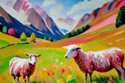 Pink sheeps art#11