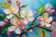 Apple tree bloom art#4