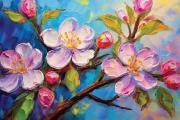 Apple tree bloom art#6