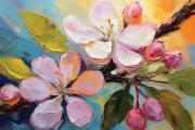 Apple tree bloom art#9