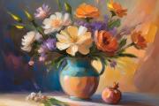 Vase mit Blumen art#12
