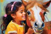 Mädchen mit Pony art#1