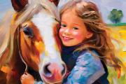 Mädchen mit Pony art#3