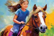 Mädchen mit Pony art#4