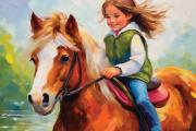 Mädchen mit Pony art#5