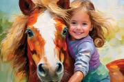 Mädchen mit Pony art#10