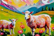 Rosa Schafe art#4