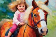 Fille avec poney art#8