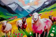 Moutons roses art#3