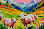 Moutons roses art#15