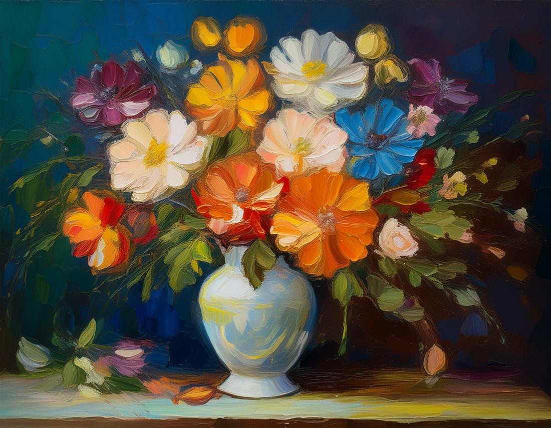 Stillleben mit Blumen art#8