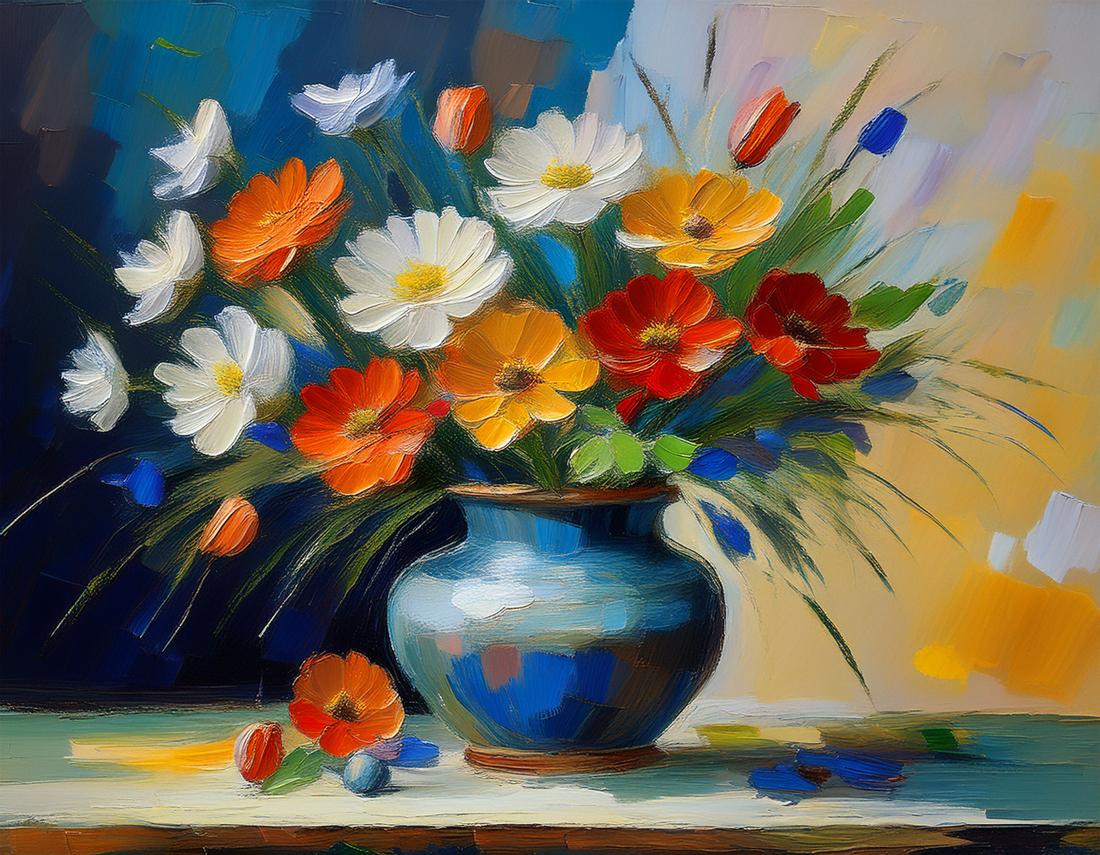Stillleben mit Blumen art#29