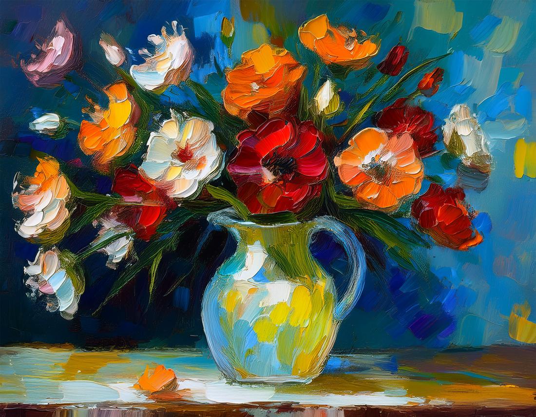 Stillleben mit Blumen art#33