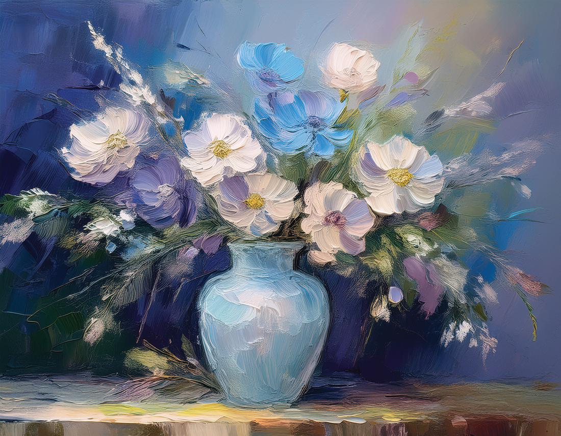 Vase mit Blumen art#2