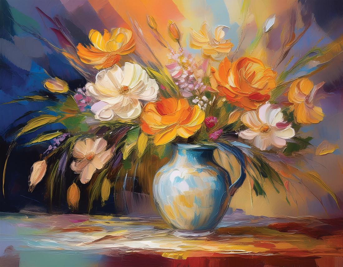 Vase mit Blumen art#15