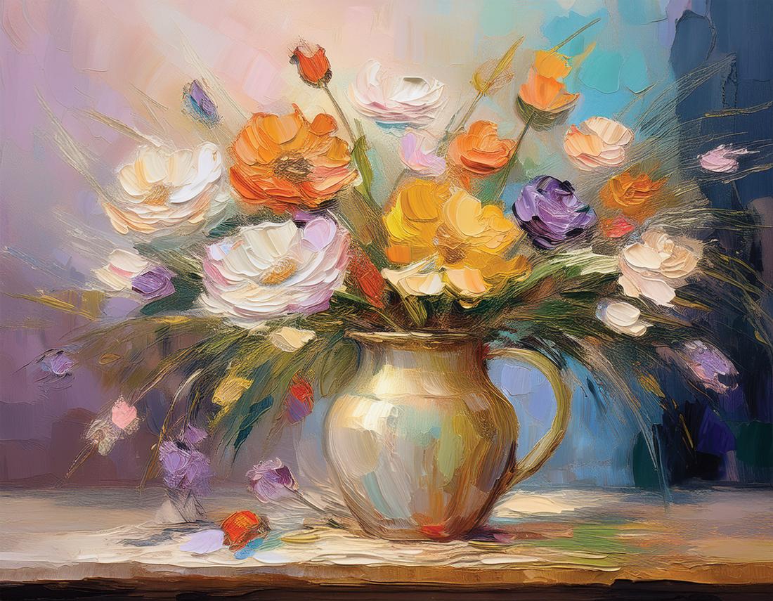 Vase mit Blumen art#18
