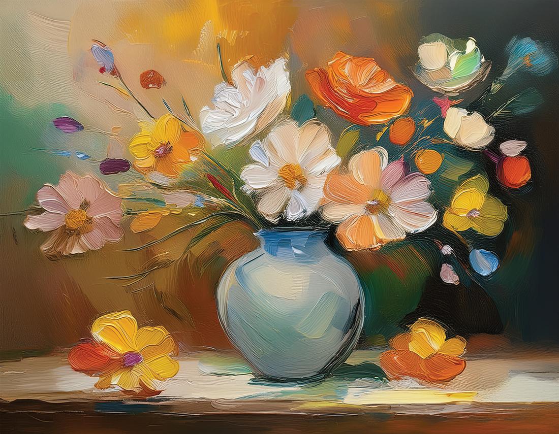 Vase mit Blumen art#20