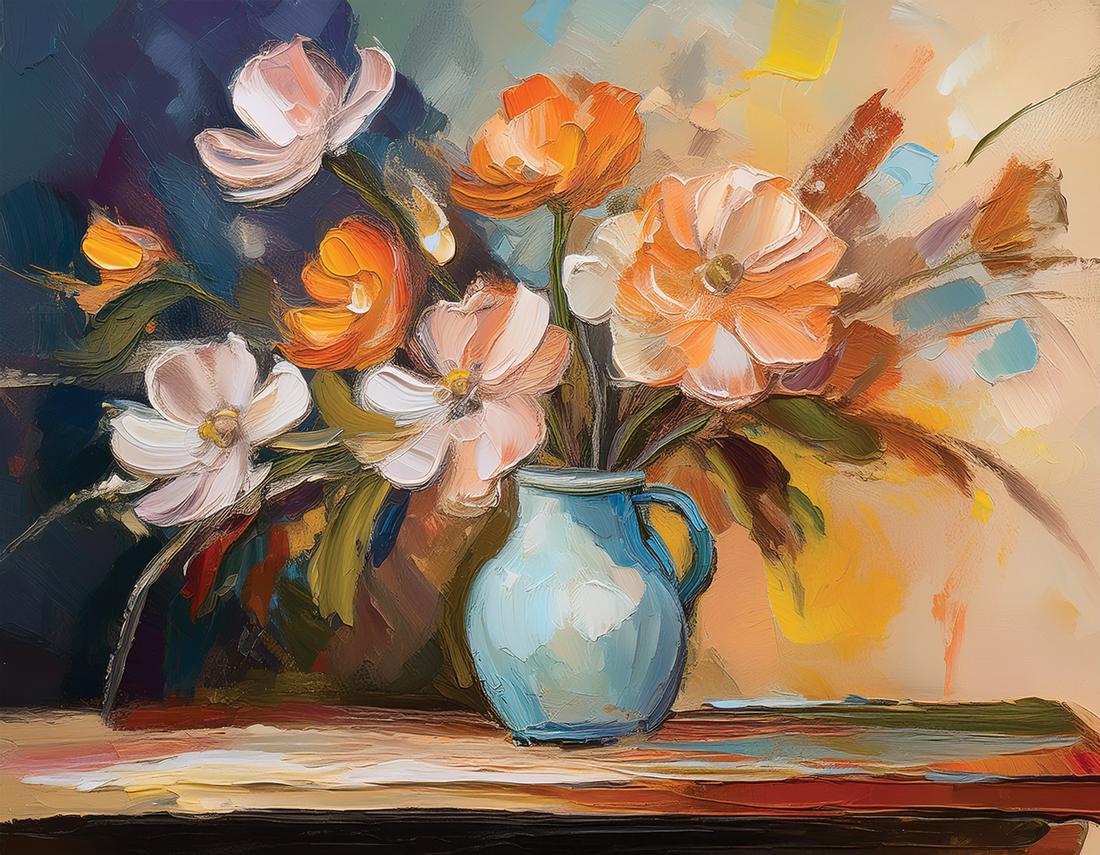 Vase mit Blumen art#25