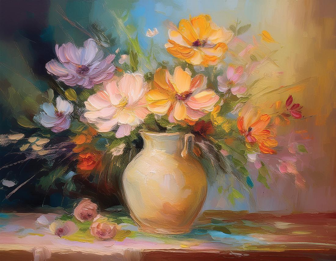 Vase mit Blumen art#36