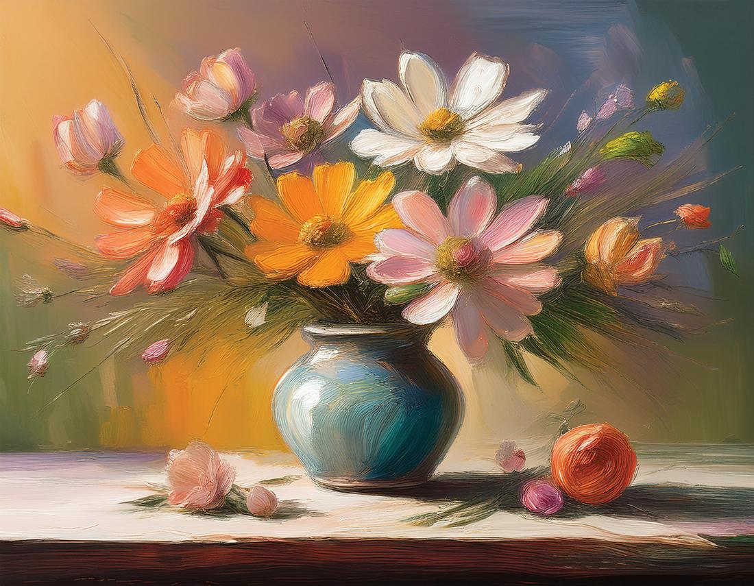 Vase mit Blumen art#42