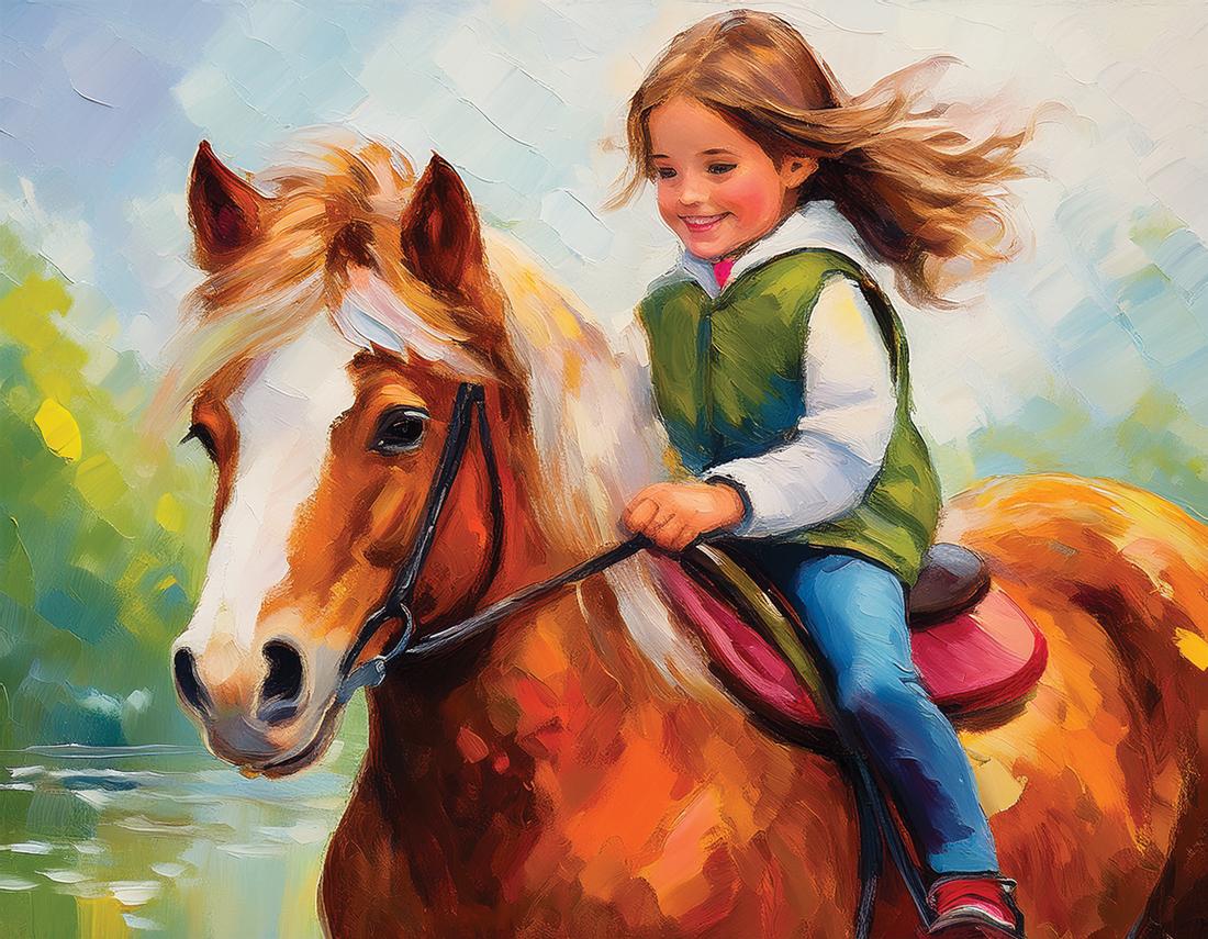 Mädchen mit Pony art#5