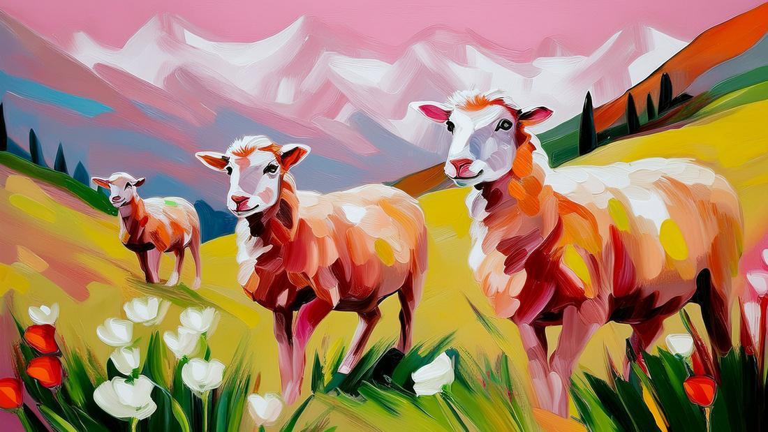 Rosa Schafe art#7