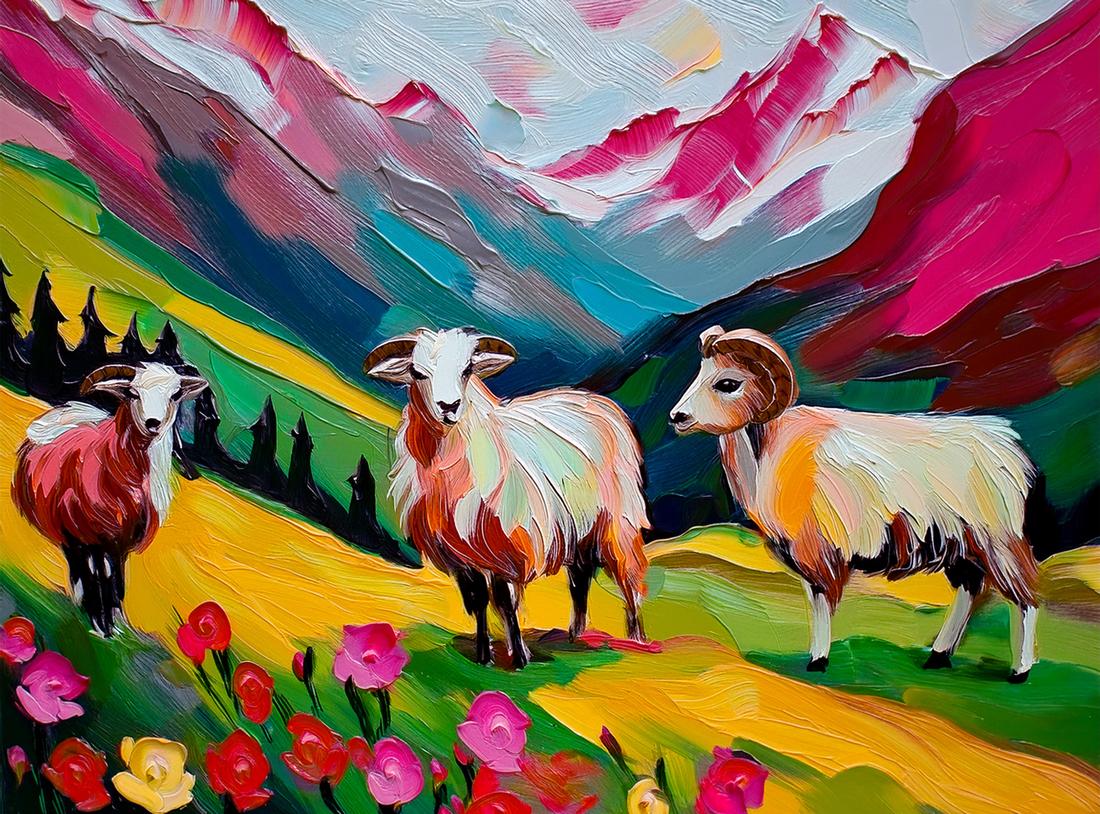 Rosa Schafe art#8