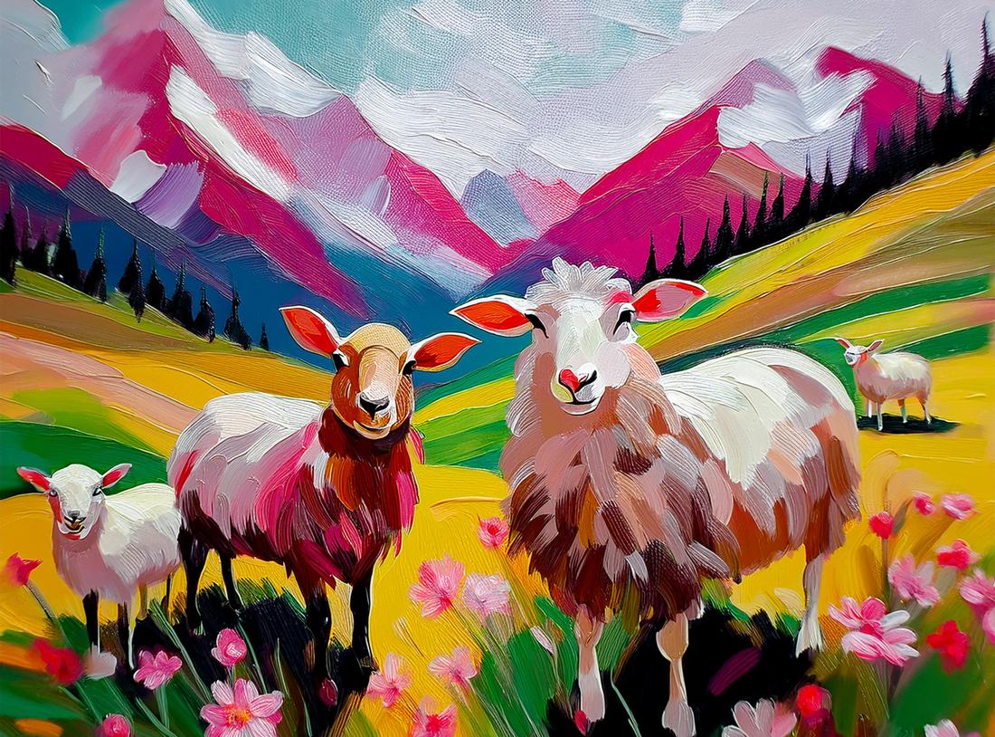 Rosa Schafe art#13