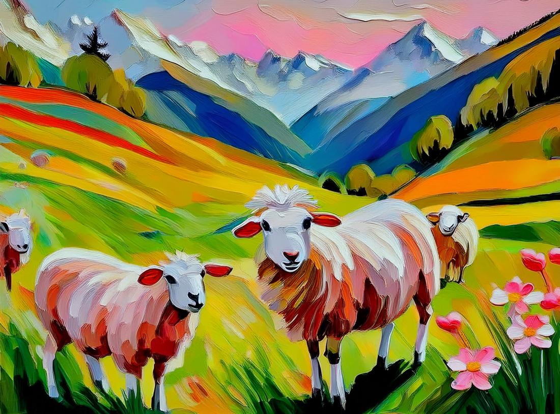 Rosa Schafe art#15