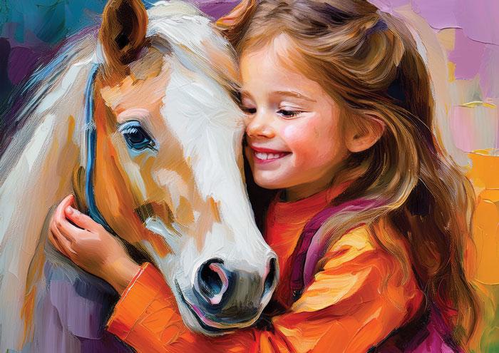 Mädchen mit Pony