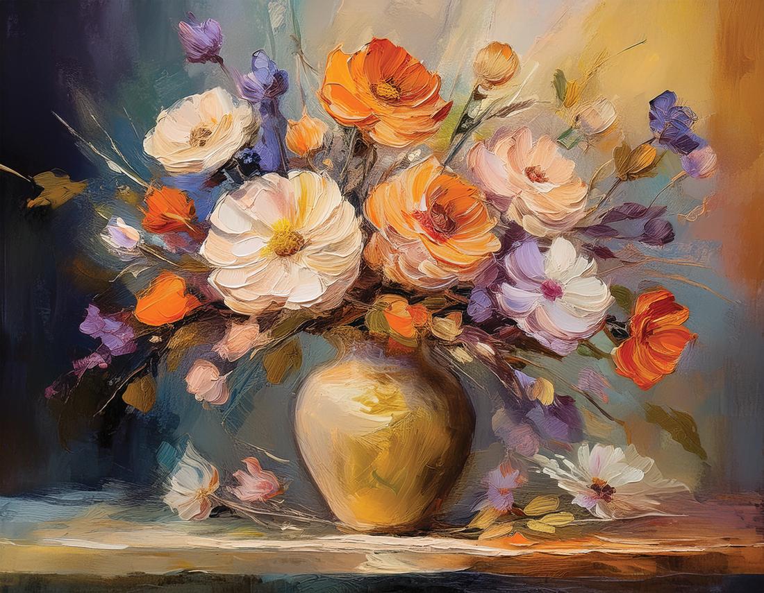 Vase avec des fleurs art#4