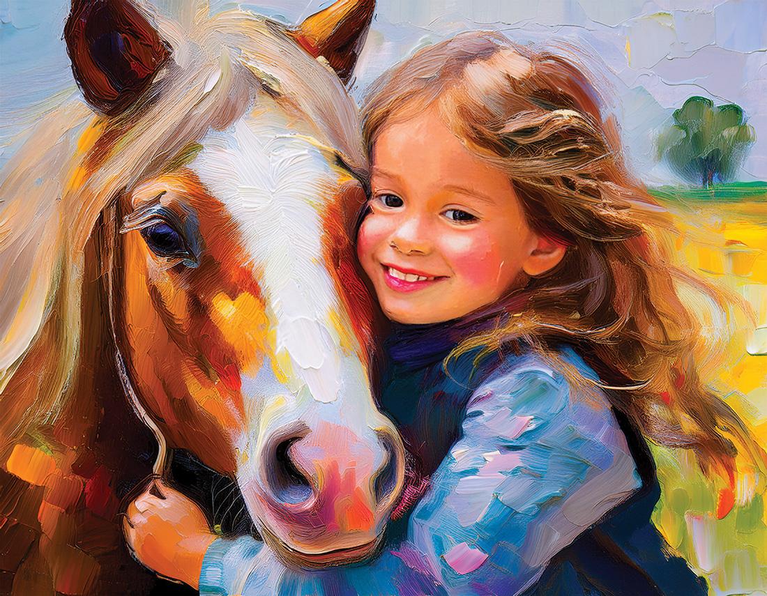 Fille avec poney art#3