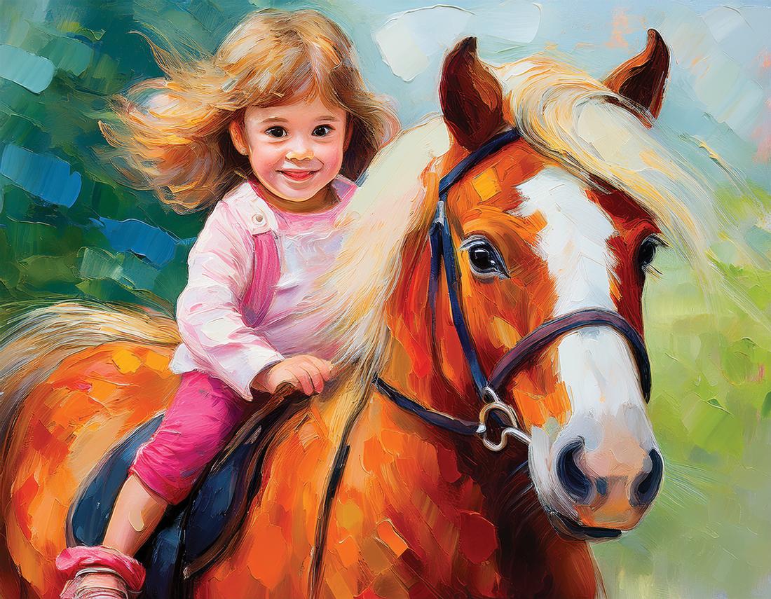 Fille avec poney art#8