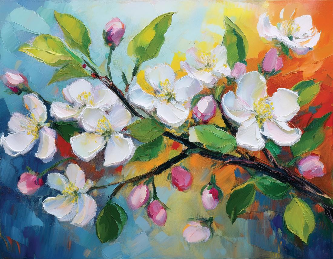 Pommier en fleurs art#2
