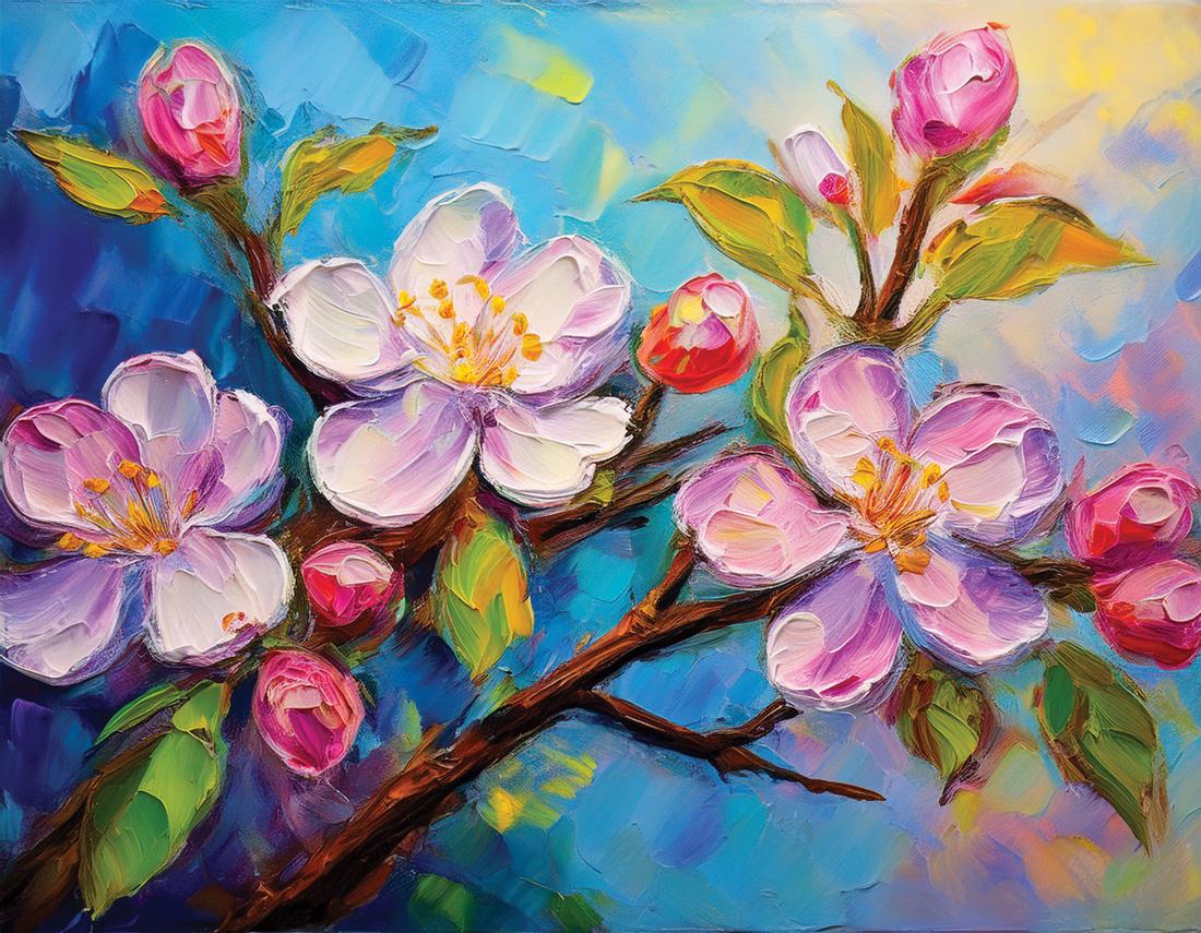 Pommier en fleurs art#6