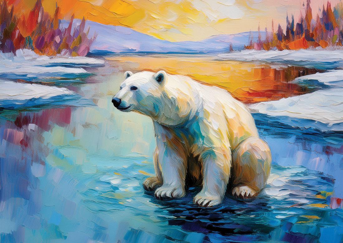 Ours blanc art#4