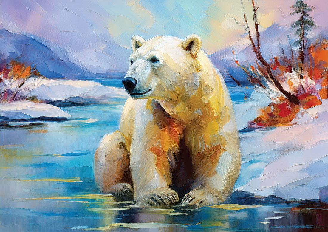 Ours blanc art#8