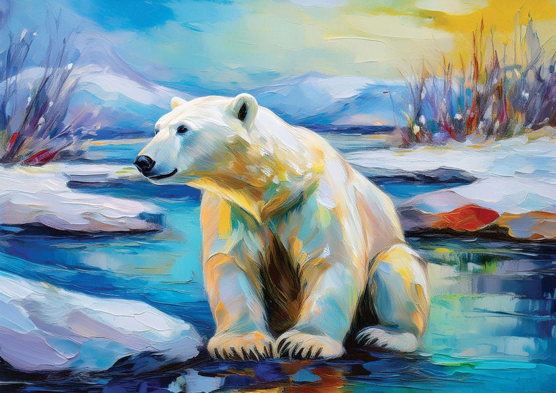 Ours blanc art#10