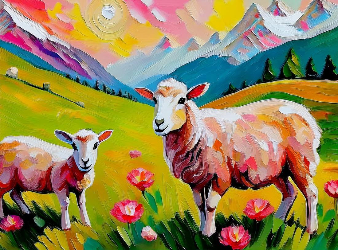 Pecore rosa art#4