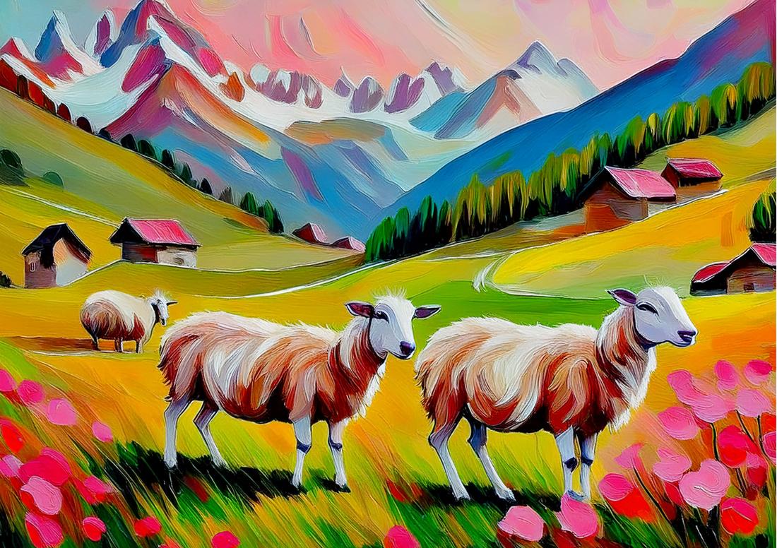 Pecore rosa art#17